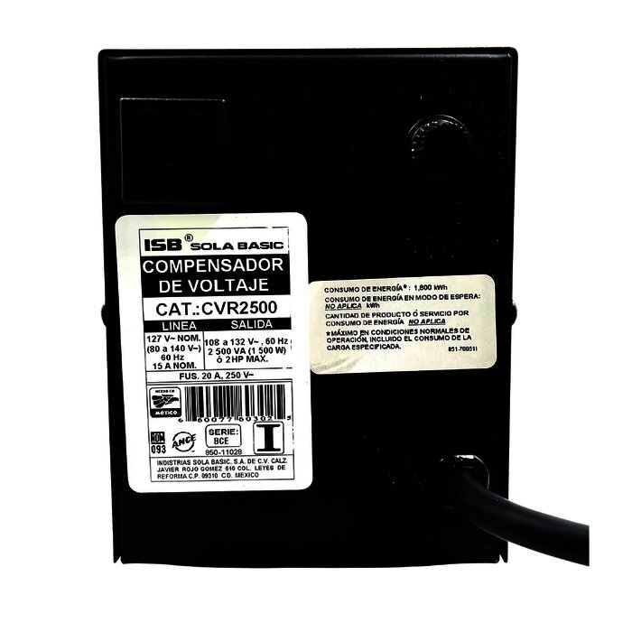 REGULADOR CVR2500 115/140V13A SOLA BASIC
